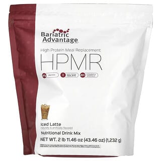 Bariatric Advantage, HPMR, заменитель пищи с высоким содержанием протеина, латте со льдом, 1232 г (2 фунта 11,46 унции)