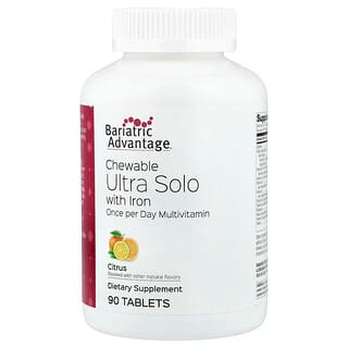 بارياتريك أدفانج‏, أقراص Ultra Solo القابلة للمضغ بالحديد ، حمضيات ، 90 قرصًا