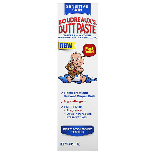 Boudreaux's Butt Paste‏, Butt Paste, Diaper Rash Ointment, Sensitive Skin, 4 oz (113 g)