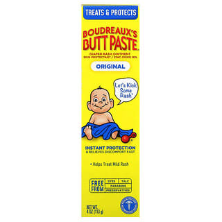 Boudreaux's Butt Paste, Pasta para glúteos, Ungüento para la dermatitis del pañal, Original`` 113 g (4 oz)