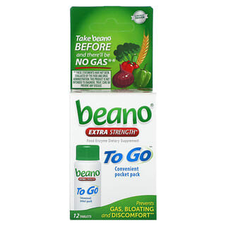 Beano, To Go, extra stark, 12 Tabletten