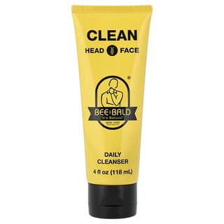 Bee Bald, Clean Head & Face, Dagelijkse Reiniger, 4 fl oz (118 ml)