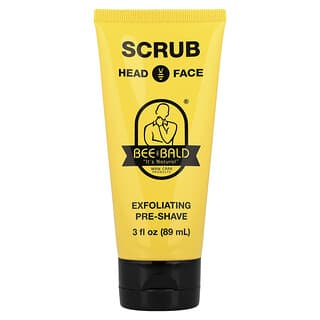 Bee Bald, Scrub Head & Face, Exfoliating Pre-Shave, 3 fl oz (89 ml)