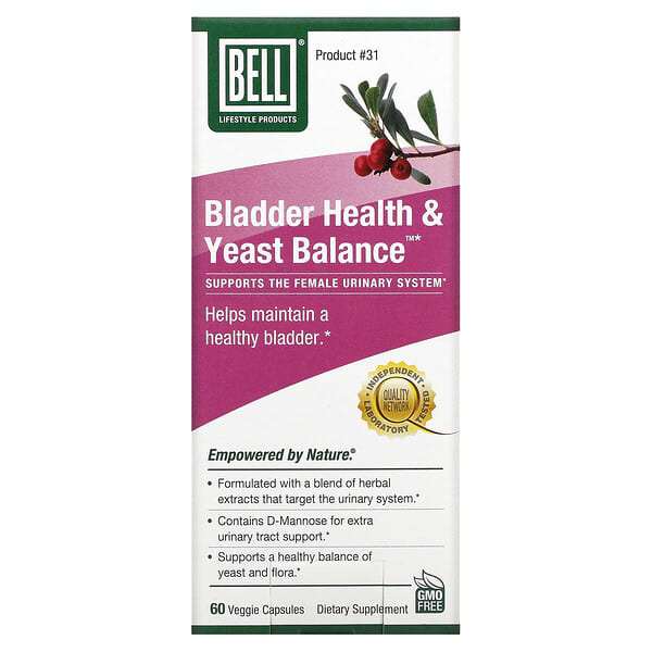 Bell Lifestyle, Bladder Health & Yeast Balance, 60 Veggie Capsules