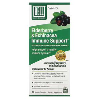 Bell Lifestyle, Elderberry & Echinacea, Immune Support , 60 Veggie Capsules