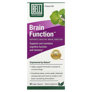 Bell Lifestyle, Brain Function, 60 Veggie Capsules