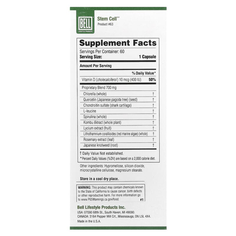 Stem Cell, 60 Veggie Capsules