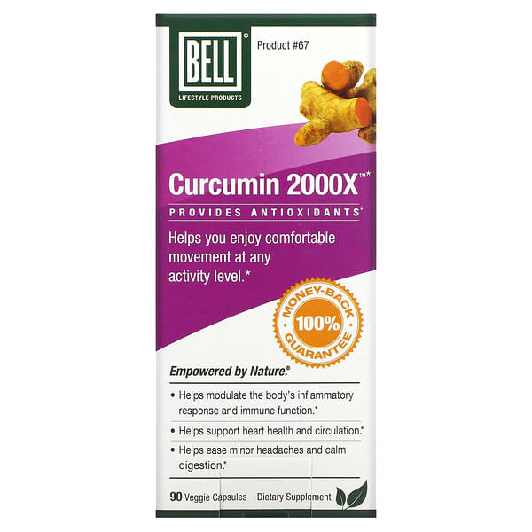 Bell Lifestyle, Curcumin 2000X, 90 Veggie Capsules