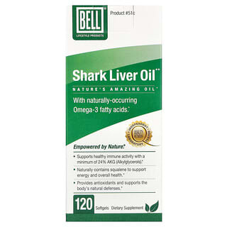 Bell Lifestyle, Shark Liver Oil, 120 Softgels