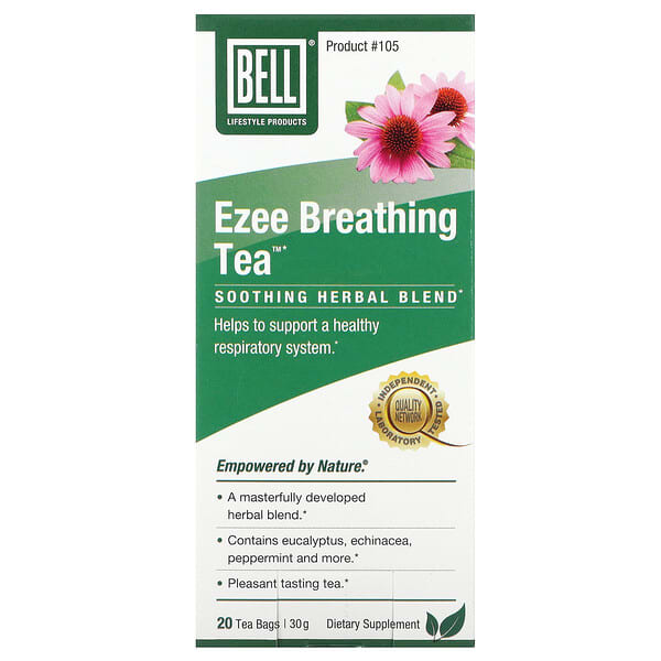 Ezee Breathing Tea™, Soothing Herbal Blend, 20 Tea Bags, 30 g