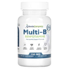Benfotiamine Inc., 苯磷硫胺，多种B族维生素帮助神经系统配方，150毫克，120粒