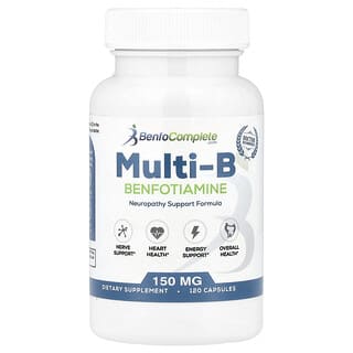 Benfotiamine Inc., Fórmula de Auxílio à Neuropatia por Benfotiamina Multi-B, 150 mg, 120 Cápsulas