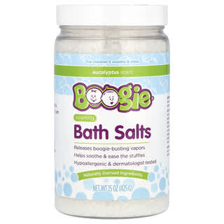 Boogie Wipes‏, Soothing Bath Salts, Eucalyptus, 15 oz (425 g)