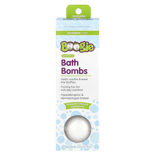 Boogie Wipes, Rahatlatıcı Banyo Bombaları, Okaliptüs, 3 Banyo Bombası, Her Biri 2,8 oz (79 gr)