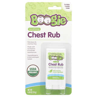 بوجي وايبس‏, Soothing Chest Rub, For Babies 3 Months & Older, Eucalyptus & Lavender, 0.49 oz (14 g)