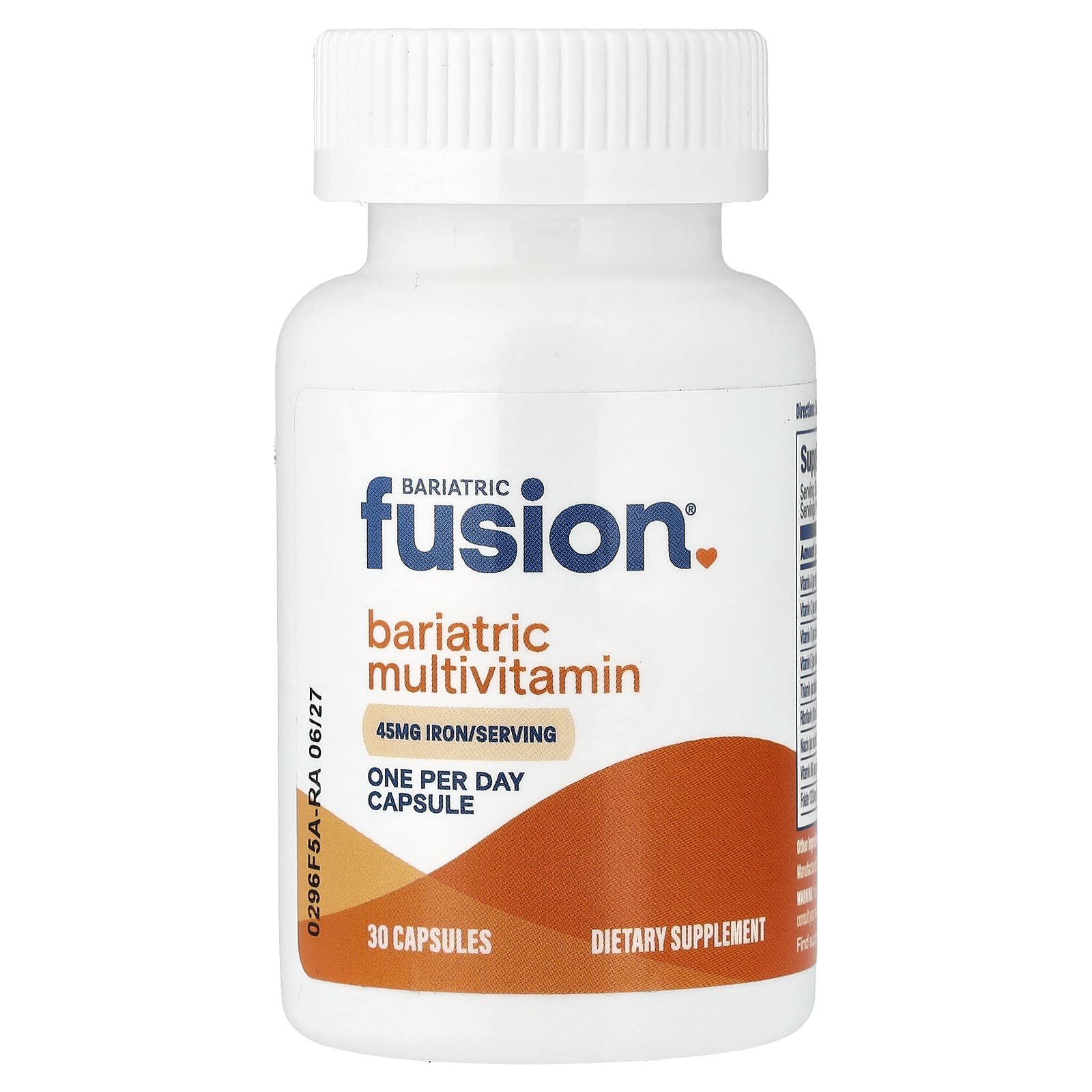 Bariatric Fusion, Multivitamin With Iron, 30 Capsules