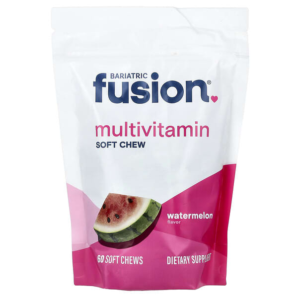 Bariatric Fusion Multivitamin Soft Chew, Watermelon, 60 Soft Chews