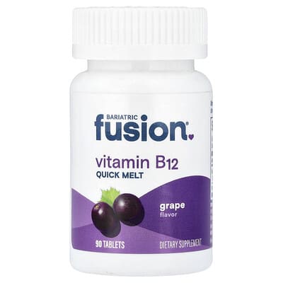 Bariatric Fusion, Vitamin B12, Instant Dissolve Tablets, Grape Flavor, 90 Tablets