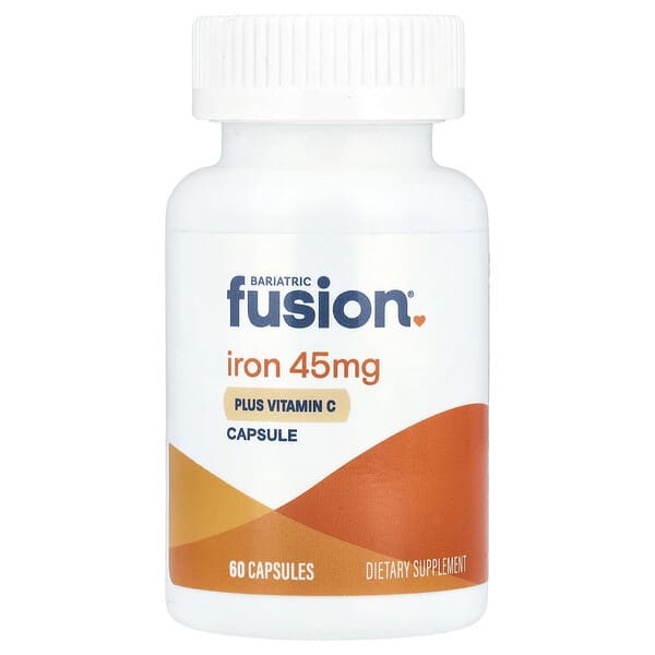 Bariatric Fusion Iron With Vitamin C, 45 mg, 60 Capsules
