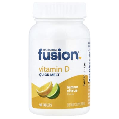 Bariatric Fusion, Vitamin D, Instant, Lemon Citrus, 90 Tablets (125 mcg each)