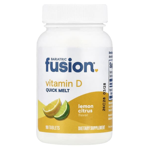 Bariatric Fusion, Vitamin D Quick Melt, Lemon Citrus, 90 Tablets (125 mcg per Tablet) — product photo 1
