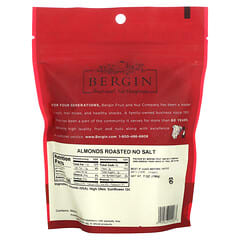 Bergin Fruit and Nut Company, Almonds Roasted, No Salt, 7 oz (198 g)