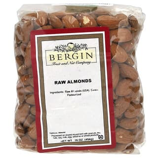 Bergin Fruit and Nut Company, Almendras crudas, 454 g (16 oz)