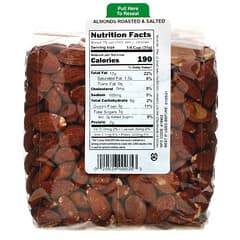 Bergin Fruit and Nut Company, 소금을 첨가한 구운 아몬드, 454g(16oz)