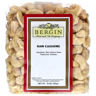 Bergin Fruit and Nut Company, сырые орехи кешью, 454 г (16 унций)