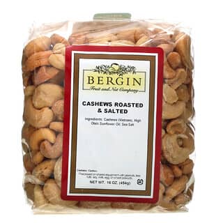 Bergin Fruit and Nut Company, Castañas de cajú tostadas y saladas, 454 g (16 oz)