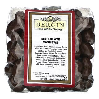 Bergin Fruit and Nut Company, Chocolate Cashews, Cashewkerne mit Schokoladenüberzug, 454 g (16 oz.)