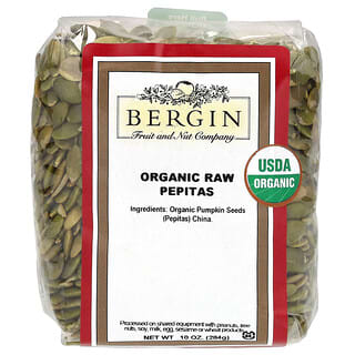 Bergin Fruit and Nut Company, органічні сирі пепітаси, 284 г (10 унцій)