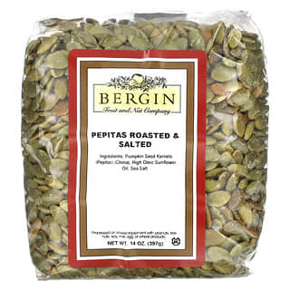 Bergin Fruit and Nut Company, بذور اليقطين محمصة ومملحة، 14 أونصة (397 جم)