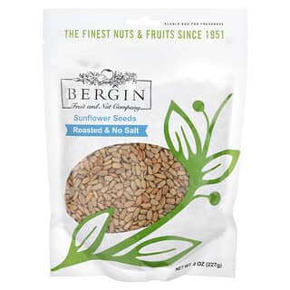 Bergin Fruit and Nut Company, Семена подсолнечника, обжаренные, без соли, 227 г (8 унций)