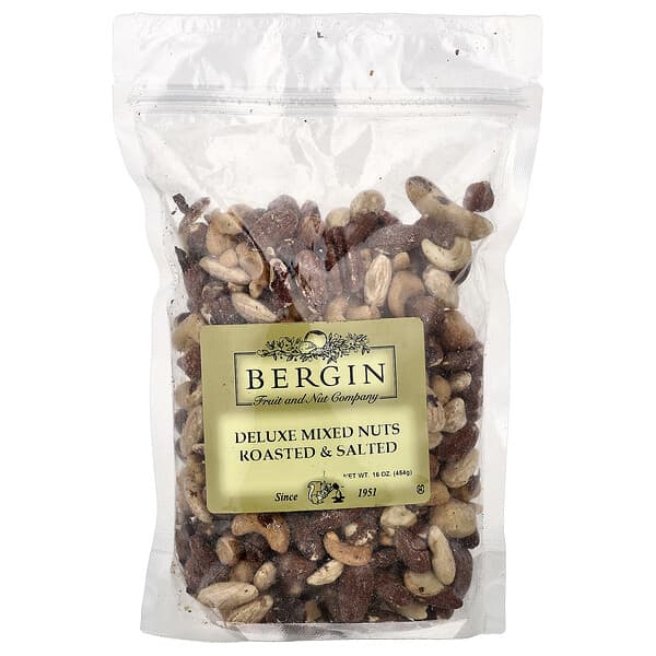 Bergin Fruit and Nut Company, 優質混合堅果，烤制和加鹽，16 盎司（454 克）
