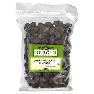 Bergin Fruit and Nut Company‏, שקדי שוקולד מריר, 567 גרם (20 אונקיות)