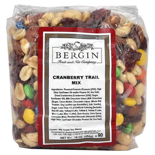 Bergin Fruit and Nut Company, Mezcla de frutos secos y arándanos rojos, 454 g (16 oz)