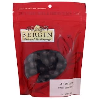 Bergin Fruit and Nut Company, Almonds, Dark Chocolate, 8 oz (227 g)