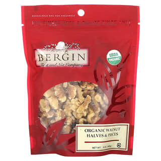 Bergin Fruit and Nut Company, Metades e Pedaços de Noz Orgânica, 142 g (5 oz)