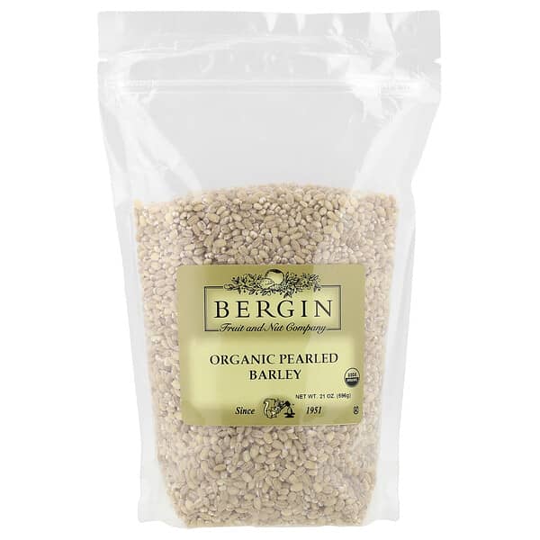 Bergin Fruit and Nut Company, Organic Pearled Barley, 21 oz (596 g) — product photo 1