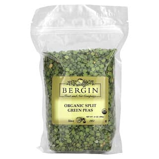 Bergin Fruit and Nut Company, Organic Split Green Peas, 21 oz (596 g)