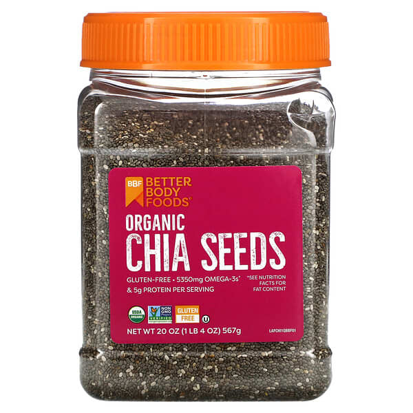BetterBody Foods‏, Organic Chia Seeds, 20 oz (567 g)