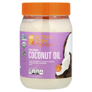 BetterBody Foods, Aceite de coco orgánico virgen`` 458 ml (15,5 oz. Líq.)