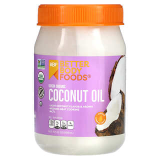 BetterBody Foods, Aceite de coco orgánico virgen`` 458 ml (15,5 oz. Líq.)