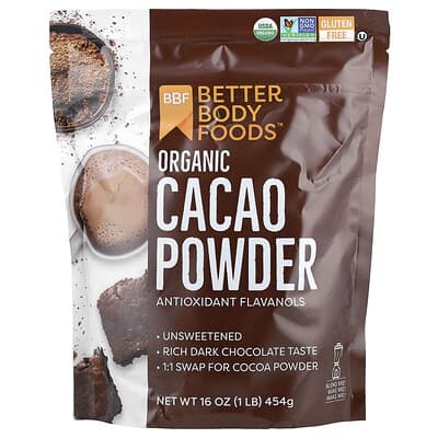 BetterBody Foods, Organic Cocoa Powder, 16 oz (454 g)