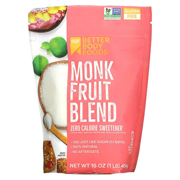 BetterBody Foods, Monk Fruit Blend, 1 lb (454 g)