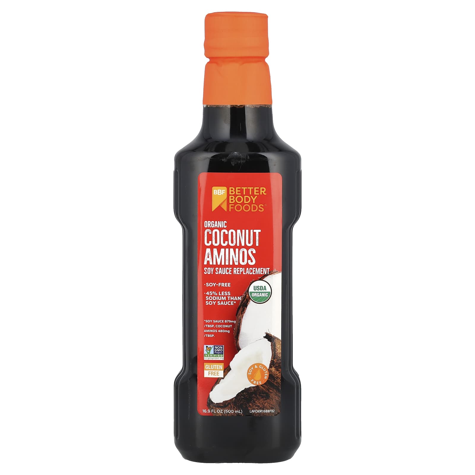 オーガニックココナッツアミノ、醤油の代替品、500ml（16.9液量オンス）