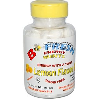 B-Fresh, Energy Mints, Sugar Free, Lemon Flavor, 150 Mints