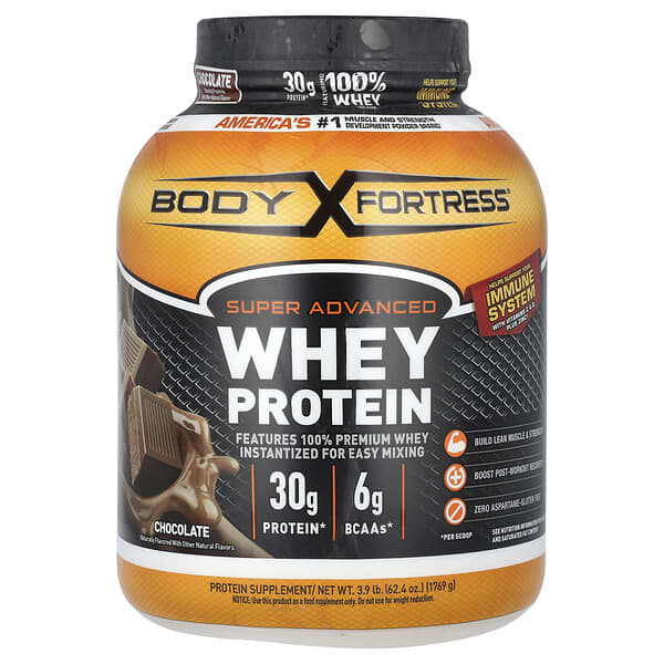 Body Fortress, 슈퍼 어드밴스드 유청 단백질, 초콜릿, 1,769g(3.9lb)