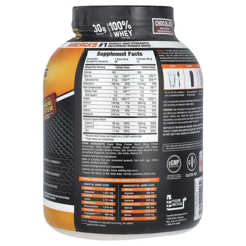 Super Advanced Whey Protein, Chocolate, 3.9 lb (1,769 g)
